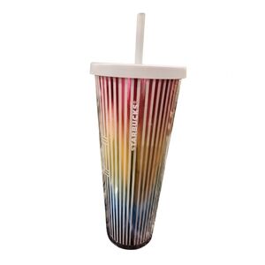 2019 Starbucks Rainbow Striped Pride Tumbler